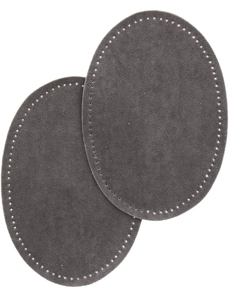 Coudières thermocollantes imitation daim gris foncé