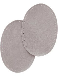 Coudières thermocollantes imitation daim gris clair