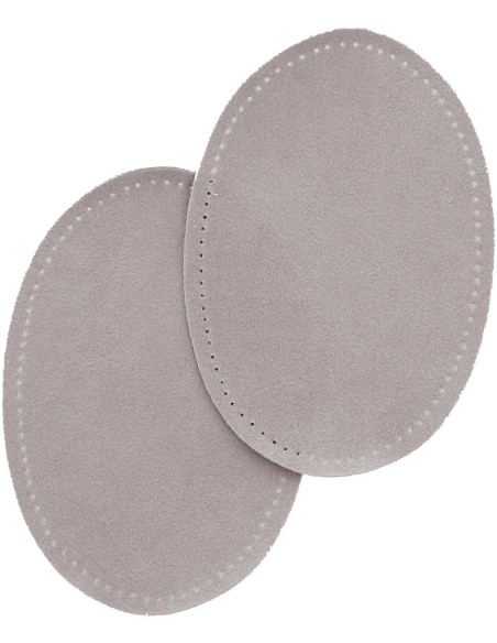 Coudières thermocollantes imitation daim gris clair