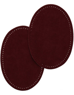 Coudières thermocollantes imitation daim bordeaux