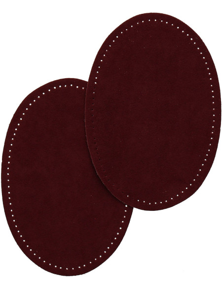 Coudières thermocollantes imitation daim bordeaux
