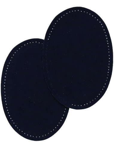 Coudières thermocollantes imitation daim bleu marine