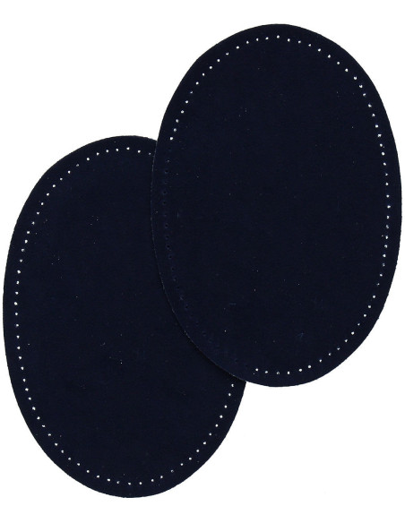 Coudières thermocollantes imitation daim bleu marine
