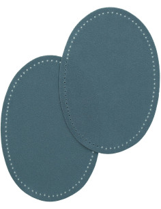 Coudières thermocollantes imitation daim bleu jeans