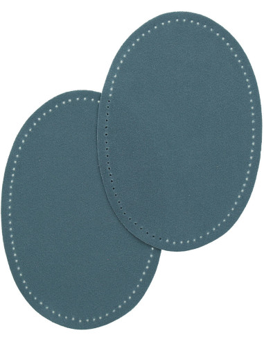 Coudières thermocollantes imitation daim bleu jeans