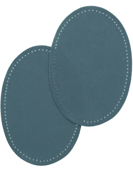 Coudières thermocollantes imitation daim bleu jeans