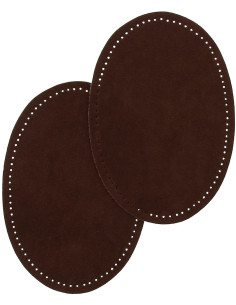 Coudières thermocollantes imitation daim marron foncé