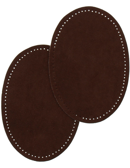 Coudières thermocollantes imitation daim marron foncé