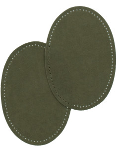 Coudières thermocollantes imitation daim vert olive