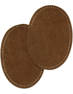Coudières thermocollantes imitation daim tabac