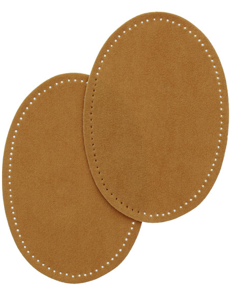 Coudières thermocollantes imitation daim caramel