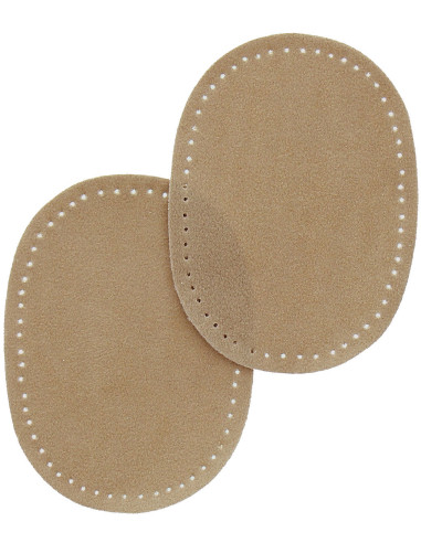 Mini coudières thermocollantes imitation daim beige