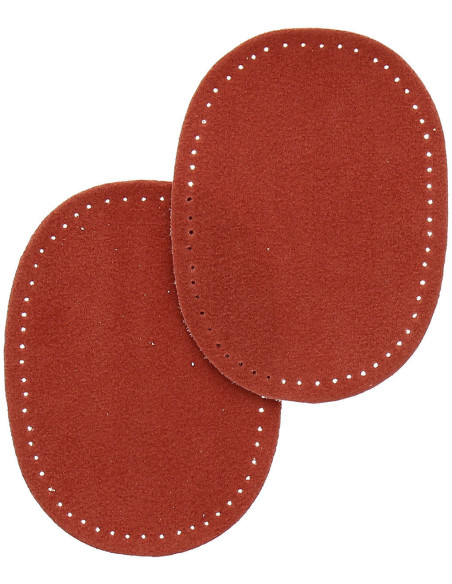 Mini coudières thermocollantes imitation daim terracotta