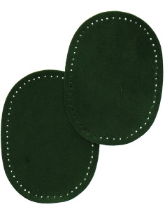 Mini coudières thermocollantes imitation daim vert foncé