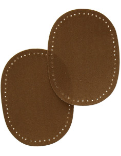 Mini coudières thermocollantes imitation daim tabac