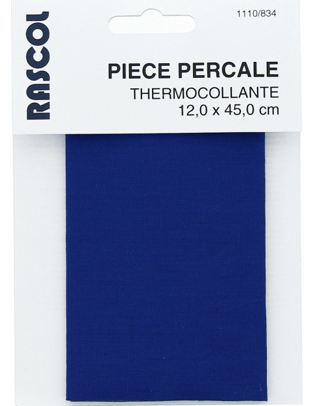 Percale thermocollante pour réparation - Bleu roy