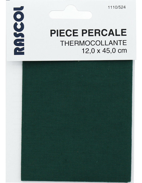 Percale thermocollante pour réparation - Vert sapin