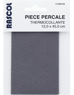 Percale thermocollante pour réparation - Gris ardoise