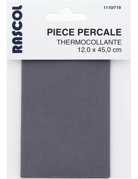 Percale thermocollante pour réparation - Gris ardoise