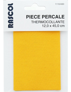 Percale thermocollante pour réparation - Jaune