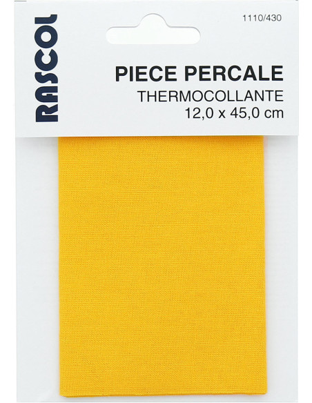 Percale thermocollante pour réparation - Jaune