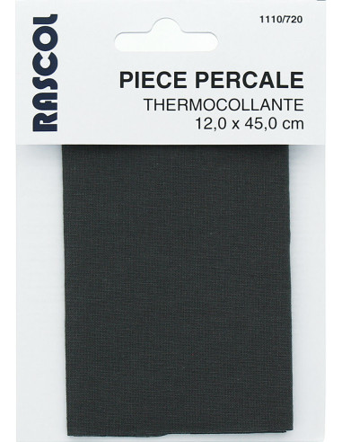 Percale thermocollante pour réparation - Gris anthracite