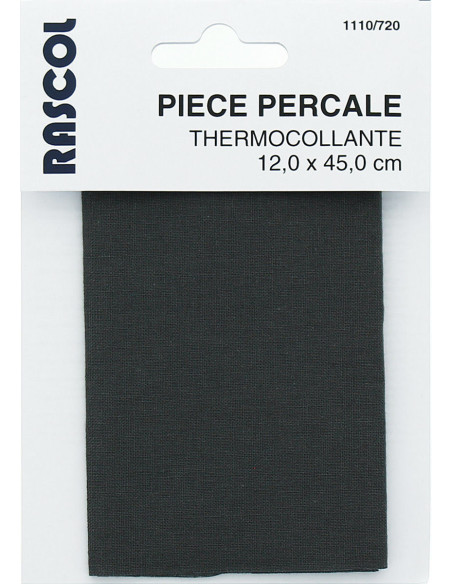 Percale thermocollante pour réparation - Gris anthracite