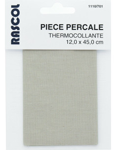 Percale thermocollante pour réparation - Gris clair
