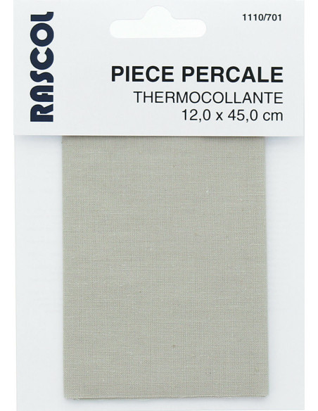 Percale thermocollante pour réparation - Gris clair