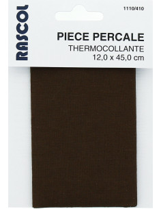 Percale thermocollante pour réparation - Marron