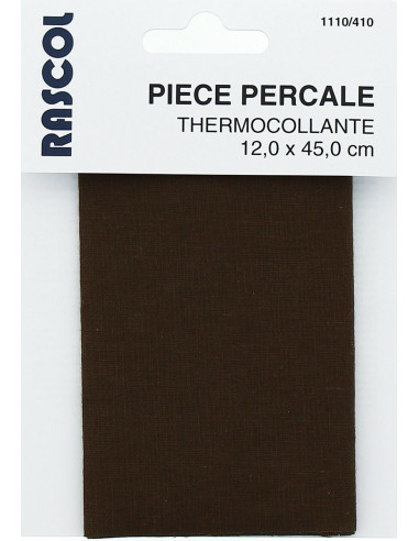 Percale thermocollante pour réparation - Marron