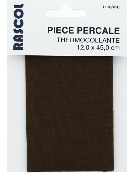 Percale thermocollante pour réparation - Marron