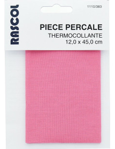 Percale thermocollante pour réparation - Rose