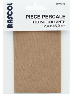 Percale thermocollante pour réparation - Beige foncé