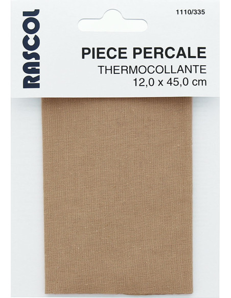 Percale thermocollante pour réparation - Beige foncé