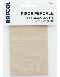 Percale thermocollante pour réparation - Beige clair