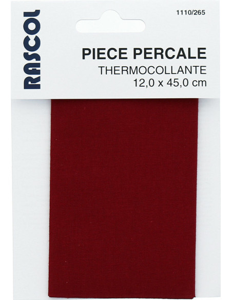 Percale thermocollante pour réparation - Bordeaux