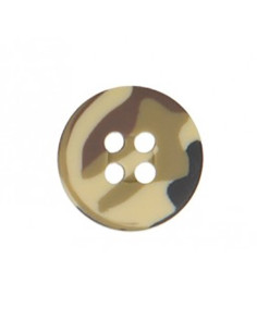 Bouton 4 trous militaire - Beige 2