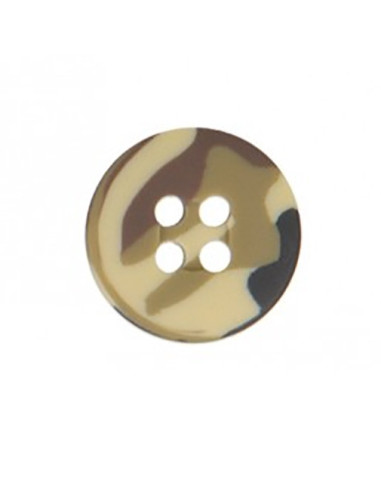 Bouton 4 trous militaire - Beige
