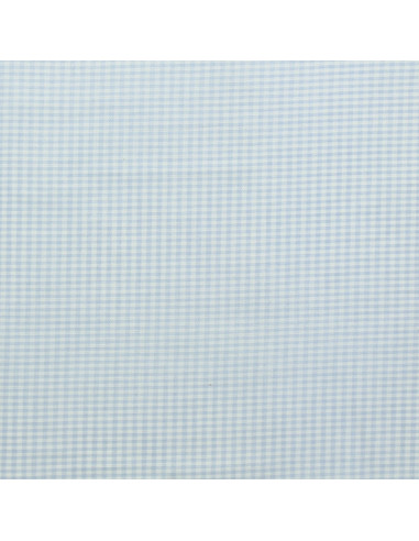 Tissu Vichy petits carreaux - Bleu clair