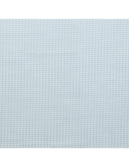 Tissu Vichy petits carreaux - Bleu clair