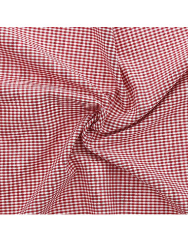 Tissu Vichy petits carreaux - Rouge