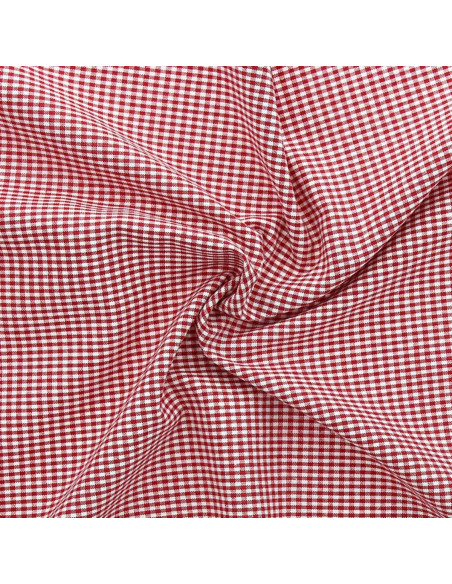 Tissu Vichy petits carreaux - Rouge