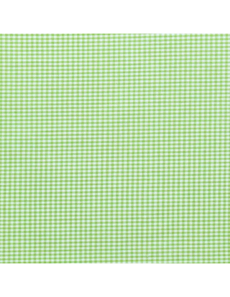 Tissu Vichy petits carreaux - Vert anis