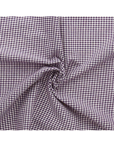 Tissu Vichy petits carreaux - Lilas
