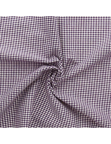 Tissu Vichy petits carreaux - Lilas