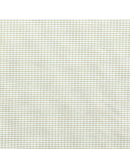 Tissu Vichy petits carreaux - Beige