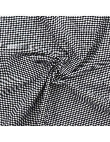 Tissu Vichy petits carreaux - Noir