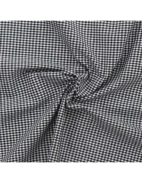 Tissu Vichy petits carreaux - Noir