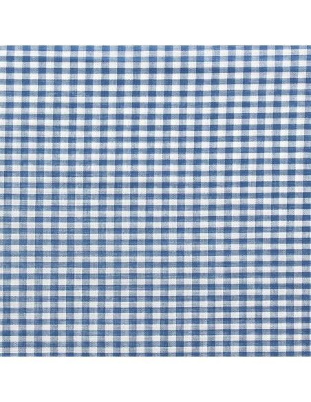 Tissu Vichy grands carreaux - Bleu jeans
